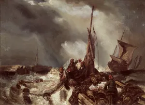 A Fisherman Pulling in a Net, 1868 (oil on canvas) A Fisherman Pulling in a Net, 1868 (oil on canvas)