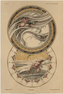 Fishes and lobster, plate 13 from Fantaisies decoratives, engraved by Gillot Fishes and lobster, plate 13 from Fantaisies decoratives, engraved by Gillot