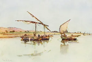 Ella Du Cane Gallery: Fishing-Boats on the Nile (colour litho)