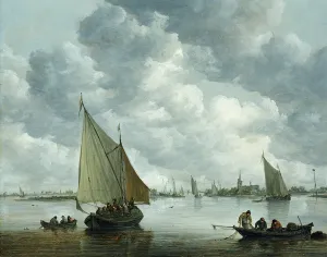 Fishingboat in an Estuary, 1655 (oil on canvas) Fishingboat in an Estuary, 1655 (oil on canvas)