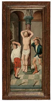 The Passion Of Christ Gallery: The Flagellation of Christ (oil on panel)