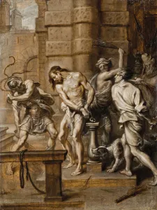 The Flagellation, en brunaille (oil on panel) The Flagellation, en brunaille (oil on panel)