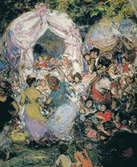 Flamenco dancers, painting by Gonzalo Bilbao y Martinez c.1915