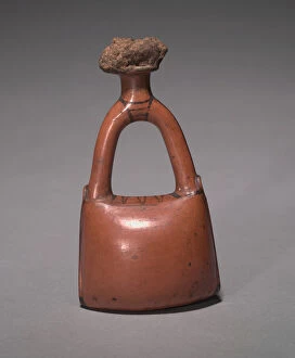Images Dated 17th July 2012: Flask in the form of a leather bag, New Kingdom, c.1415-1381 BC (Nile silt ware)