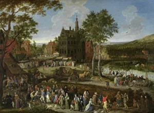 Festivals Gallery: Flemish Fair, 1687 (oil on copper)