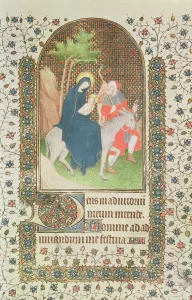 Flight into Egypt, French, 14th century (vellum) Flight into Egypt, French, 14th century (vellum)