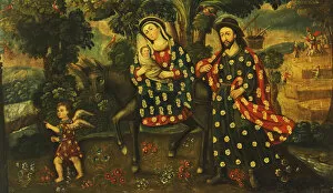 Images Dated 28th December 2012: The Flight into Egypt (oil on canvas)