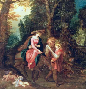 The Flight into Egypt (panel) (detail of 77031) The Flight into Egypt (panel) (detail of 77031)