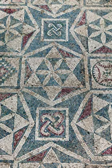 Floor mosaic depicting geometric patterns (mosaic) Floor mosaic depicting geometric patterns (mosaic)