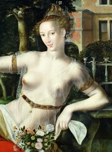 Detail of Flora, 1559 (oil on panel) (see also 149205) Detail of Flora, 1559 (oil on panel) (see also 149205)