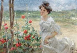 Impasto Gallery: In the flower garden, 1899 (oil on canvas)