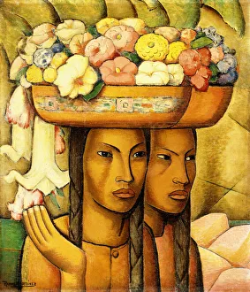 Similarity Gallery: Flower Sellers, (oil on canvas)