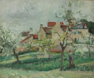 Suburbia Gallery: Flowering Plum Tress, Pontoise; Pruniers en fleur, Pontoise, c.1876 (oil on canvas)