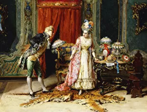 Flowers for her Ladyship, 1875 (oil on panel)