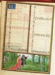 Folio from a miniature Book of Hours, use of Rome, Bruges Folio from a miniature Book of Hours, use of Rome, Bruges