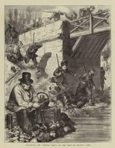 Following the 'Gentle Craft, ' at the Pont de Neuilly, Paris (engraving) Following the 'Gentle Craft, ' at the Pont de Neuilly, Paris (engraving)