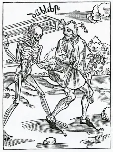 Of folys that despyse deth makynge no prouysion therfore, illustration from Alexander Of folys that despyse deth makynge no prouysion therfore, illustration from Alexander