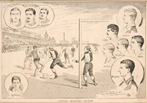 Images Dated 16th July 2008: Football - Ironopolis v. Stockton, 1892 (woodcut)