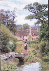 Footbridge, near Porlock, Somerset, from The Cottages and the Village Life of Rural Footbridge, near Porlock, Somerset, from The Cottages and the Village Life of Rural