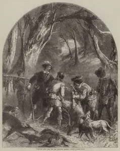 Foresters with Game for the Christmas Banquet (engraving) Foresters with Game for the Christmas Banquet (engraving)