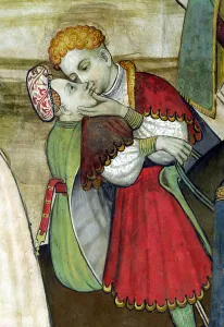 The Fountain of Life, detail of a couple embracing, 1418-30 (fresco) The Fountain of Life, detail of a couple embracing, 1418-30 (fresco)