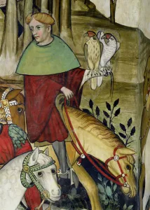 The Fountain of Life, detail of a falconer returning to the fountain, 1418-30 (fresco) The Fountain of Life, detail of a falconer returning to the fountain, 1418-30 (fresco)