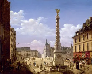 The Fountain in the Place du Chatelet, Paris, 1810 (oil on canvas) The Fountain in the Place du Chatelet, Paris, 1810 (oil on canvas)