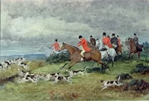 Huntsman Collection: Fox Hunting in Surrey, 19th century (watercolour)