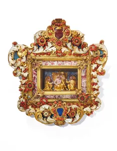 Frame, Trapani, first half of the 18th century (giltwood, bronze, mother-of-pearl, marble Frame, Trapani, first half of the 18th century (giltwood, bronze, mother-of-pearl, marble