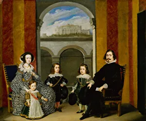 Francesco Tapia, Conte del Vasto, with his Family seated in an interior of the Palazzo Francesco Tapia, Conte del Vasto, with his Family seated in an interior of the Palazzo