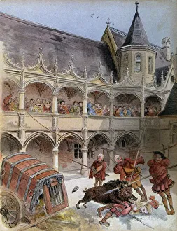 Francis I of France and the wild boar in Amboise Francis I of France and the wild boar in Amboise