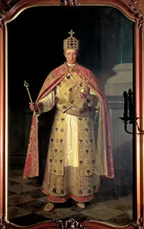 Images Dated 17th May 2006: Francis II, Holy Roman Emperor, wearing the Imperial insignia (oil on canvas)