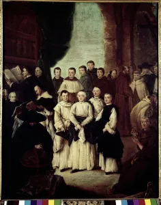 The Fraternity of Venice (La frateria di Venezia) - Painting by Pietro Longhi (1702-1785) The Fraternity of Venice (La frateria di Venezia) - Painting by Pietro Longhi (1702-1785)