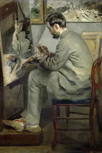 Frederic Bazille at his Easel, 1867 (oil on canvas) Frederic Bazille at his Easel, 1867 (oil on canvas)