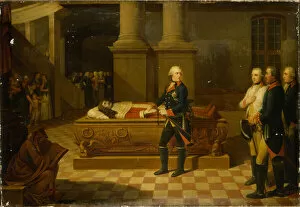Frederick II in the Elector's Crypt (oil on canvas)
