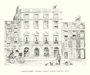 Freemasons Tavern, Great Queen Street, 1811 (litho) Freemasons Tavern, Great Queen Street, 1811 (litho)