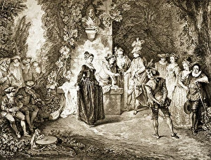 Flirting Collection: The French Comedy (engraving)