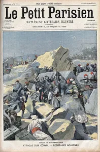 A French convoy is attacked in the region of Figuig (Morocco) by war tribes in " A French convoy is attacked in the region of Figuig (Morocco) by war tribes in "
