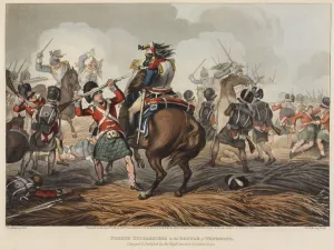 French Cuirassiers in the battle of Waterloo charged and defeated by the Highlanders French Cuirassiers in the battle of Waterloo charged and defeated by the Highlanders
