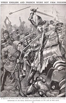 Battle Of Agincourt Gallery: When the French and English Fought at Agincourt, illustration Newnes Pictorial Book of Knowledge