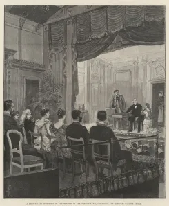 A French Play performed by the Members of the Comedie Francaise before the Queen at A French Play performed by the Members of the Comedie Francaise before the Queen at