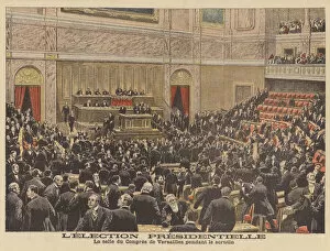 Palace Of Versailles Collection: The French presidential election (colour litho)