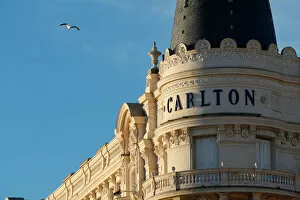 Paul Nash Gallery: French Riviera. Intercontinental Carlton Hotel facade, La Croisette. Cannes. France. (photo)