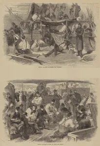 Troopships Gallery: French Soldiers (engraving)