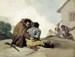 Friar Pedro Binds El Maragato with a Rope, painting by Francisco de Goya, 1806-7 Friar Pedro Binds El Maragato with a Rope, painting by Francisco de Goya, 1806-7