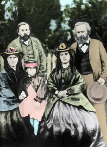 Friedrich Engels and Karl Marx, with Jenny, Eleanor and Laura Marx Friedrich Engels and Karl Marx, with Jenny, Eleanor and Laura Marx