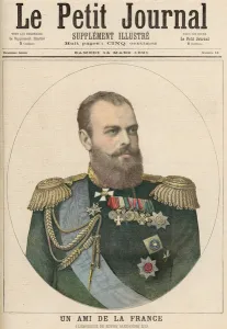 A Friend of France, from Le Petit Journal, 14th March 1891 (colour litho) A Friend of France, from Le Petit Journal, 14th March 1891 (colour litho)