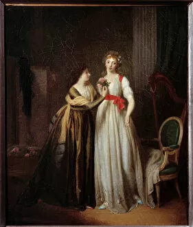 The two friends. Painting by Louis Leopold Boilly (1761 - 1845), 1788. Oil on canvas