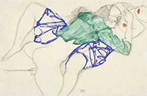 Two Friends, Reclining (Tenderness), 1913 (pencil & tempera on paper)