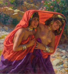 The Frightened Bathers; La Fuite des Baigneuses (oil on canvas) The Frightened Bathers; La Fuite des Baigneuses (oil on canvas)